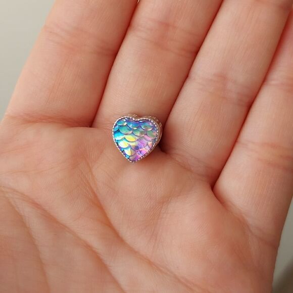 925 Iridiscent Mermaid Sterling Silver Charm - Picture 7 of 9